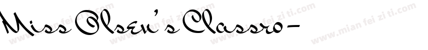 Miss Olsen’s Classro字体转换